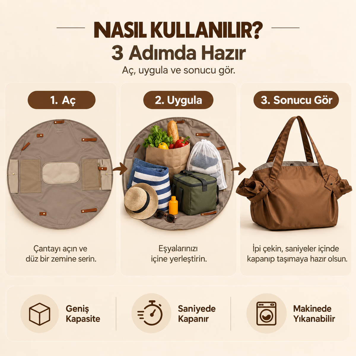 Velya™ Dönüşen Çok Amaçlı Çanta